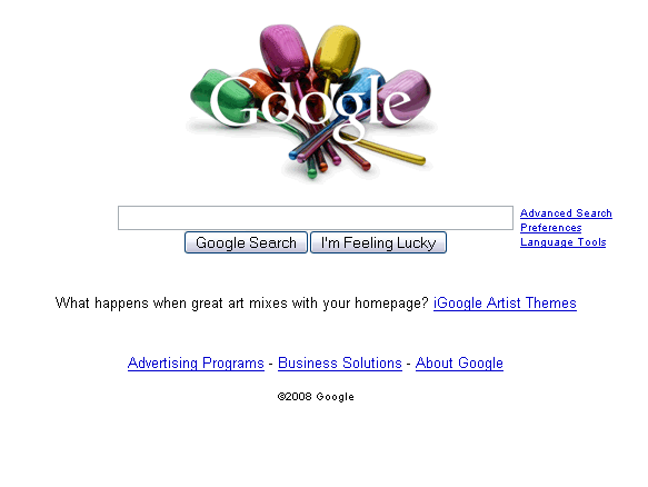 iGoogle Artist Themes Homepage Screenshot